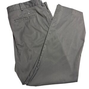 Nike Golf Pant Men 40x30 Grey DriFIT Flat Front Performance Waterproof Stretchy